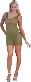 Net dress army green dress one size