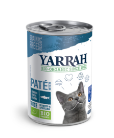 Yarrah Biologisch Natvoer voor Katten Paté met MSC-vis