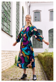 Atelier Jupe -Kleurrijke grafische print viscose