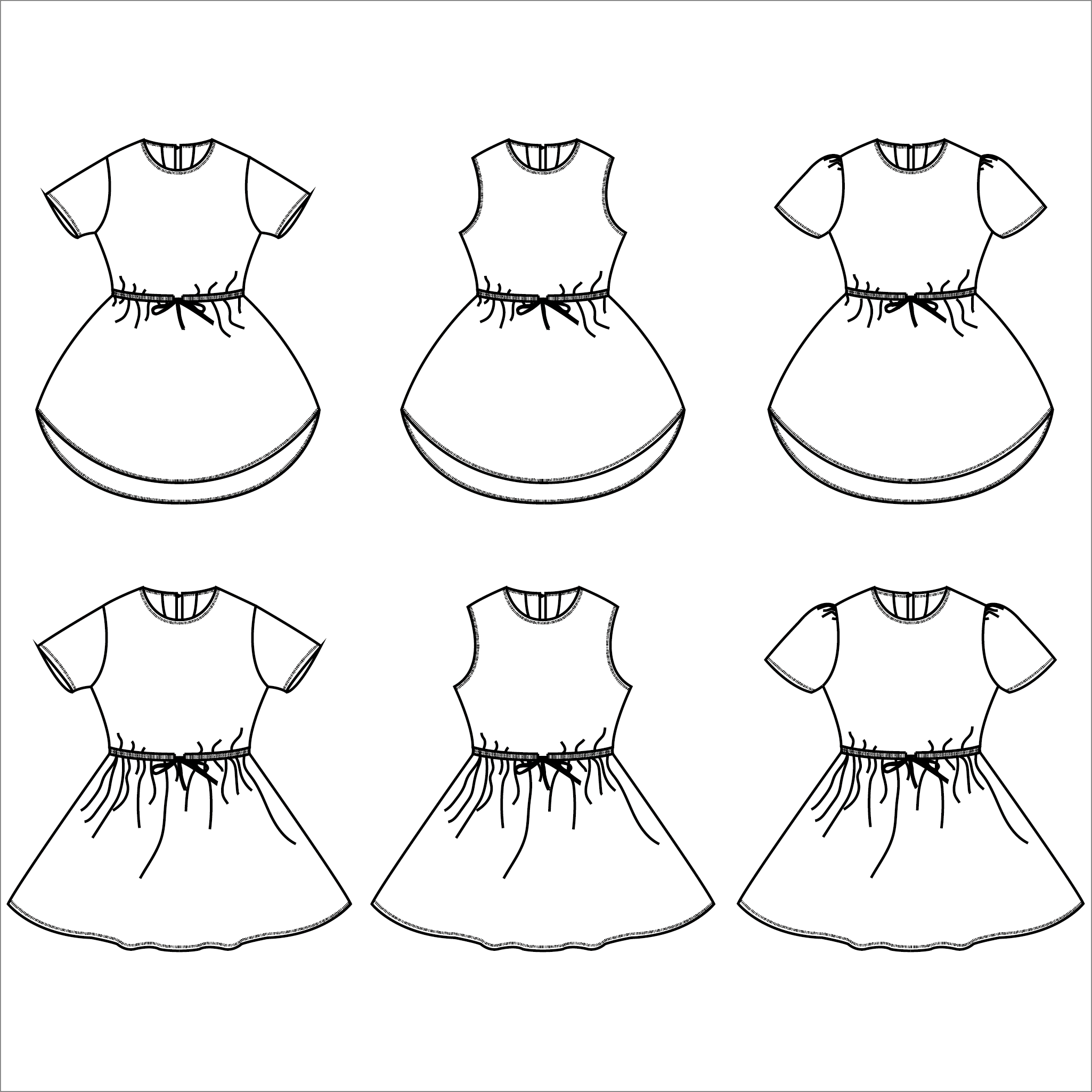 Lotus jurk kids – papieren naaipatroon