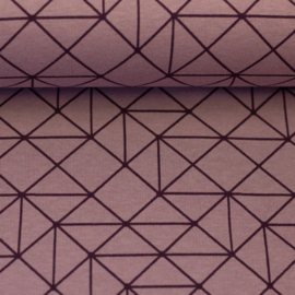 Aspen, Jogging brushed - Lines, altrosa/bordeaux
