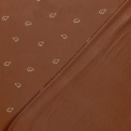 Katoen Jersey Olifanten Roest