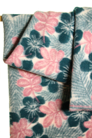 Wollen bloemenstof groen & roos ( Atelier Jupe)