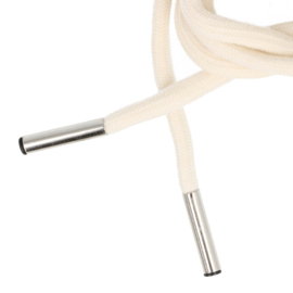 Hoodie koord met koordeinden 6mm 1.25m - creme