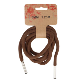Hoodie koord met koordeinden 6mm 1.25m - bruin