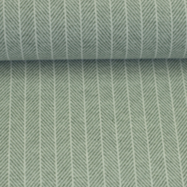 Madita, Jacquard-Jersey, Stripes, Melange, ecru/sage