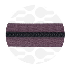 Rits Nylon spiraal aubergine- zwart