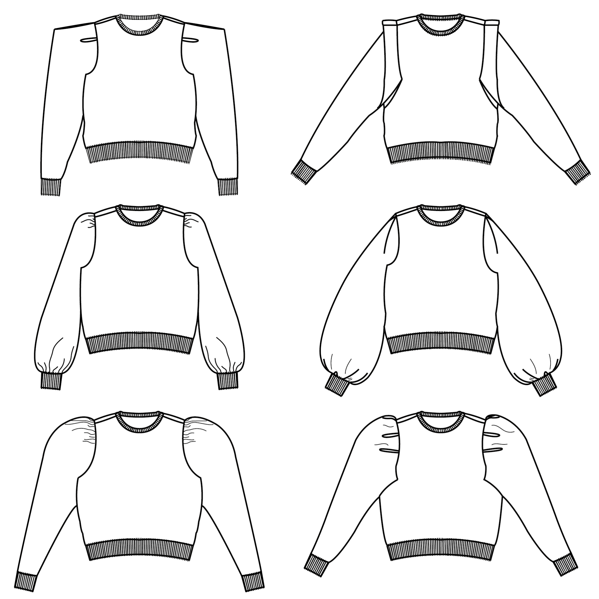 Hera sweater voor dames en tieners – papieren naaipatroon