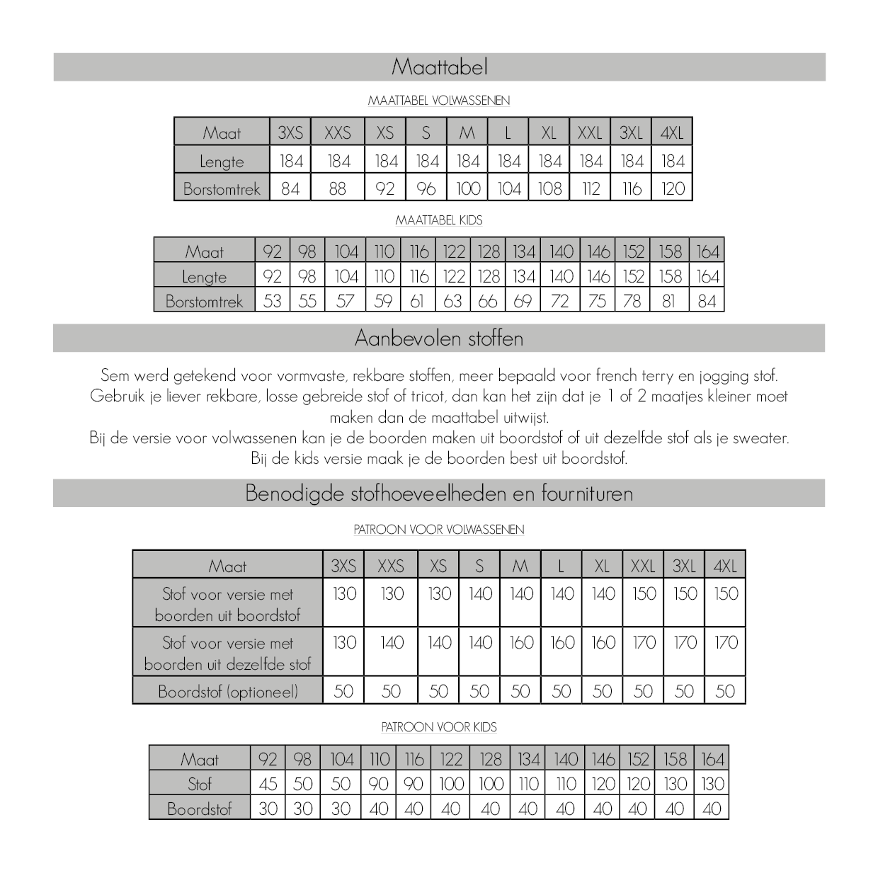Sem sweater voor heren & tieners – papieren naaipatroon
