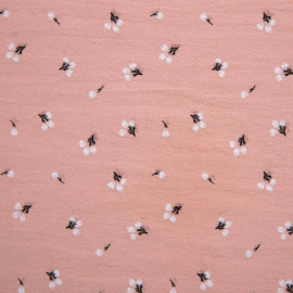 Rustic Cotton Bubble Print Cotton Flower Pink