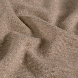 Heavy Knit stof Lurex Melange bruin