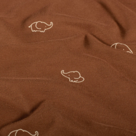 Katoen Jersey Olifanten Roest