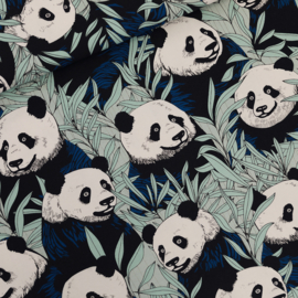 Coupon 1m10 SYAS- Panda Party - M - French Terry - Zwart - R