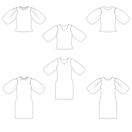 Gaëlle top en jurk voor dames & tieners – papieren naaipatroon