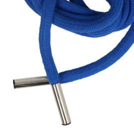 Hoodie koord met koordeinden 6mm 1.25m - blauw