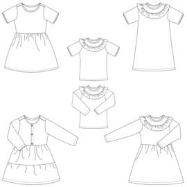 Bel’Etoile - Hazel jurk en top kids – papieren naaipatroon
