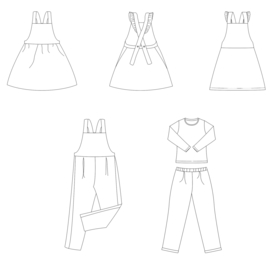 Bel'etoile - Willa jurk en jumpsuit kids – papieren naaipatroon