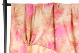 Tropische tie-dye roze beige Atelier Jupe