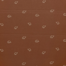 Katoen Jersey Olifanten Roest