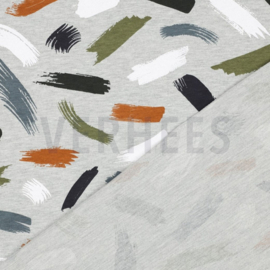 SOFT SWEAT MELANGE BRUSH STROKES - GREY MELANGE