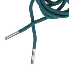 Hoodie koord met koordeinden 6mm 1.25m - blauwgroen