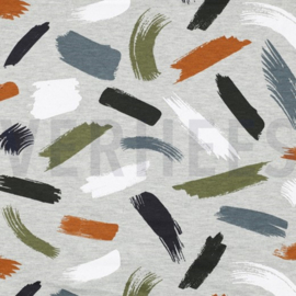 SOFT SWEAT MELANGE BRUSH STROKES - GREY MELANGE
