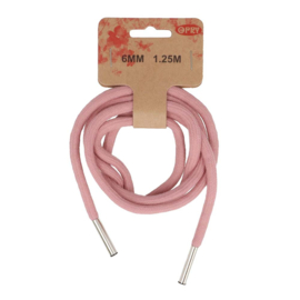 Hoodie koord met koordeinden 6mm 1.25m - roze