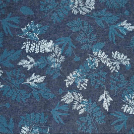 WINTER DENIM PRINT COLOR WINTER LEAVES