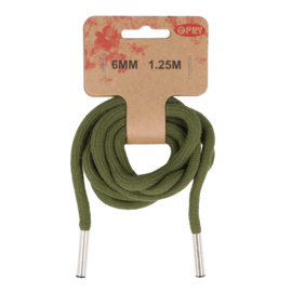 Hoodie koord met koordeinden 6mm 1.25m - groen