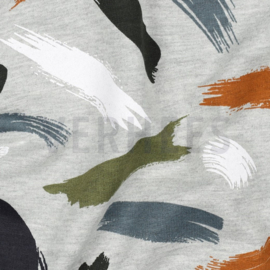 SOFT SWEAT MELANGE BRUSH STROKES - GREY MELANGE