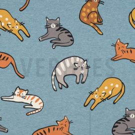 JERSEY MELANGE CATS - SMOKE BLUE