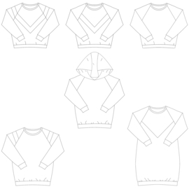 Bel’Etoile - Isa sweater, jurk en top voor dames en tieners – papieren naaipatroon