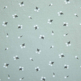 Rustic Cotton Bubble Print Cotton Flower mint