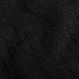 Heavy Knit stof Kabelstof Zwart