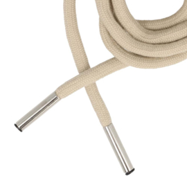 Hoodie koord met koordeinden 6mm 1.25m - beige
