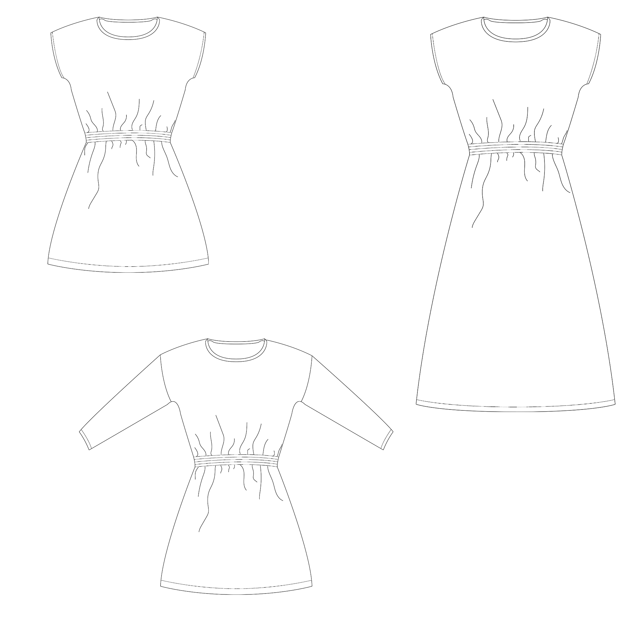 Lux jurk voor dames – papieren naaipatroon