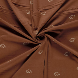 Katoen Jersey Olifanten Roest