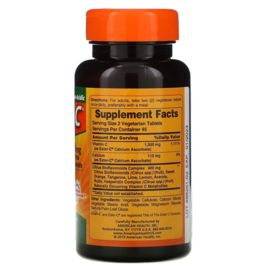 American Health, Ester-C 500 mg met 200 mg citrus bioflavonoïden, 90 vegetarische tabletten