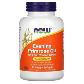 Now Foods Evening Primrose Oil, Teunisbloemolie, 1000 mg, 90 vegetarische softgels, biologisch en koudgeperst