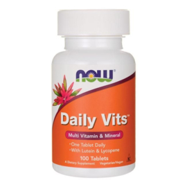 Now Foods Daily Vits Multivitamine, 100 tabletten, voor vegetariërs en veganisten