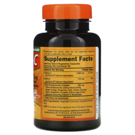 American Health, Ester-C 500 mg met 200 mg citrus bioflavonoïden, 120 vegetarische capsules