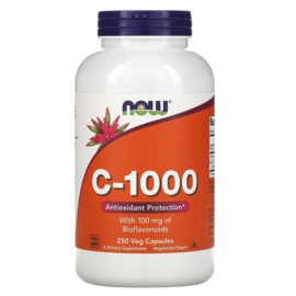 Now Foods, Vitamine C-1000, Met 100 mg Bioflavonoïden, 250 Vegetarische Capsules