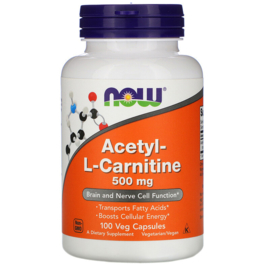 Now Foods Acetyl-L-Carnitine 500 mg , 100 vegetarische capsules