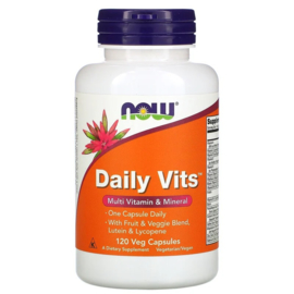 Now Foods Daily Vits, Multivitamine, 120 capsules, voor vegetariërs en veganisten
