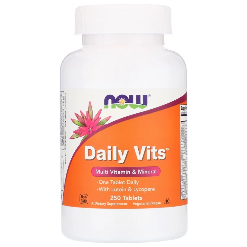 Now Foods Daily Vits Multivitamine, 250 vegetarische tabletten