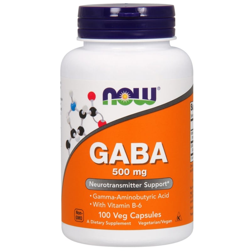 Now Foods, GABA, 500 mg, 100 vegetarische capsules
