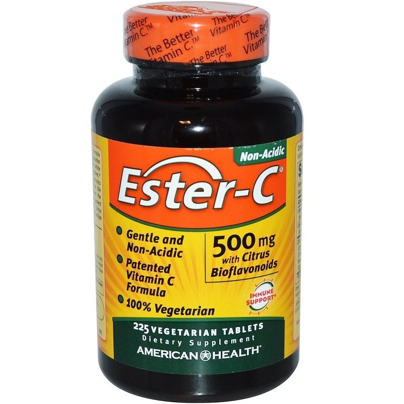 American Health, Ester-C 500 mg met 200 mg citrus bioflavonoïden, 225 vegetarische tabletten