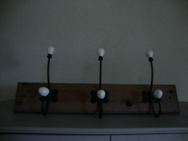 Kapstok hout - 3 haken - VERKOCHT