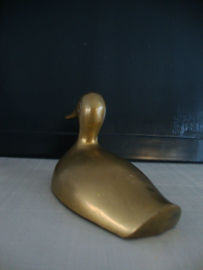 Koperen / messing eend - vintage - VERKOCHT