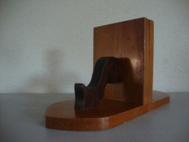 Vintage houten boekensteunen - VERKOCHT